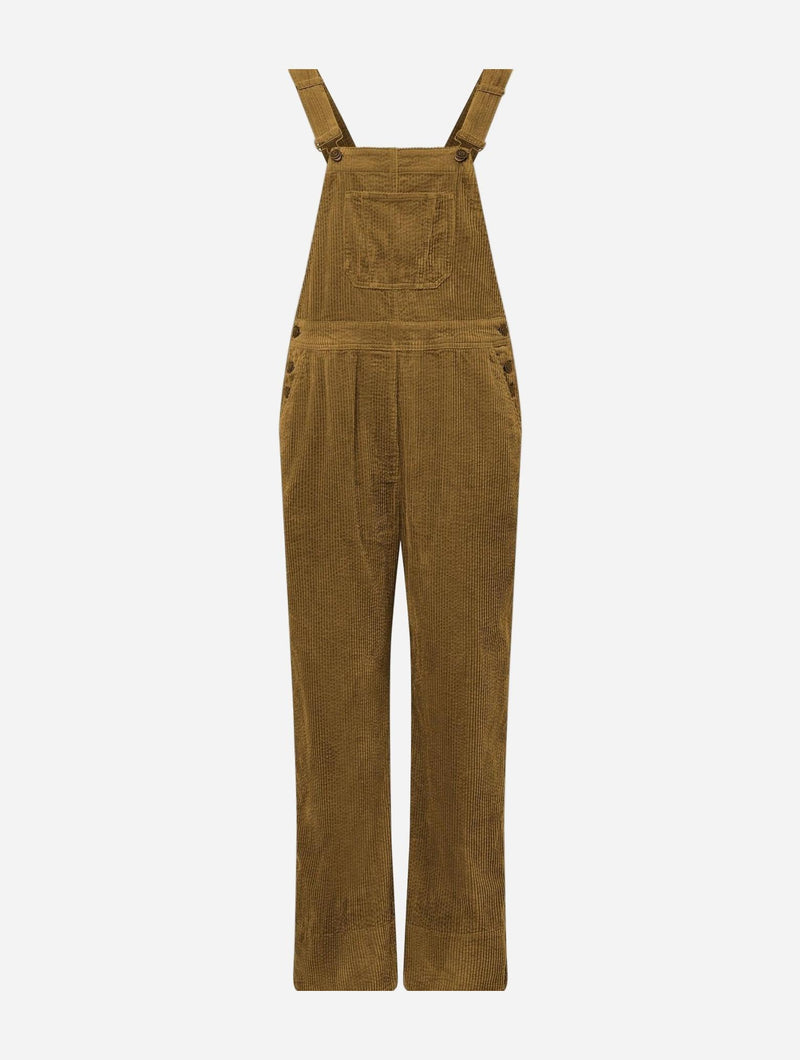 Women's Leni Organic Cotton Cord Dungaree | Olive