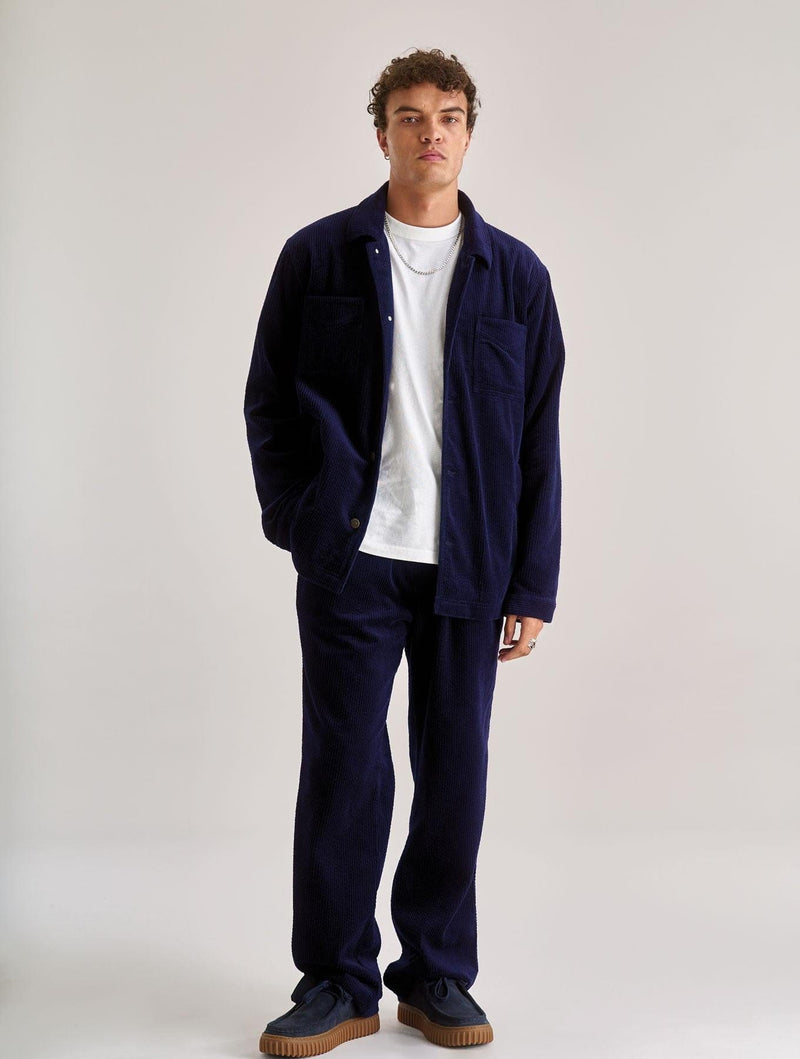 KOMODO Men's Luke Organic Cotton Cord Trouser | Navy