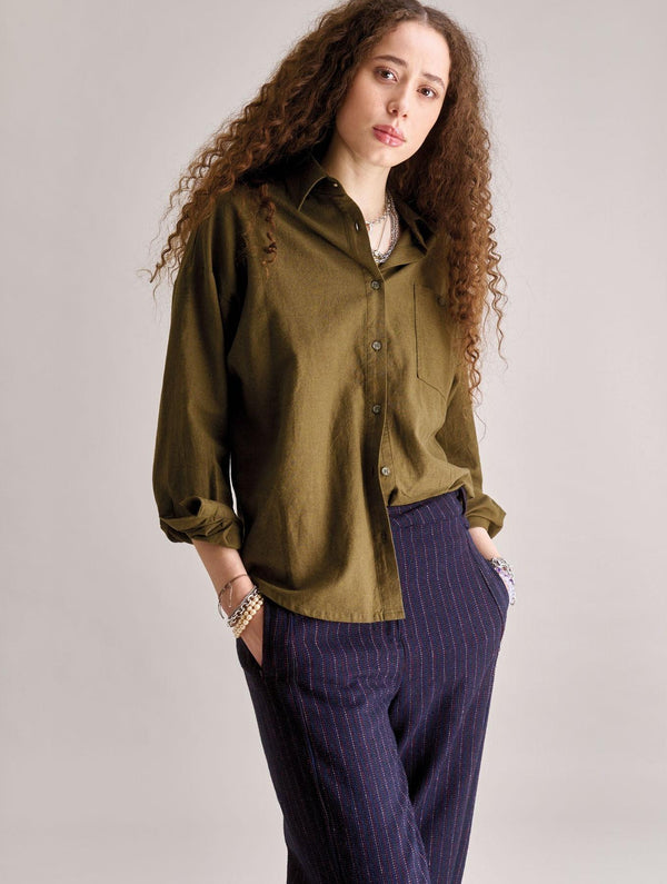 Women's Hanako Organic Cotton Shirt | Green