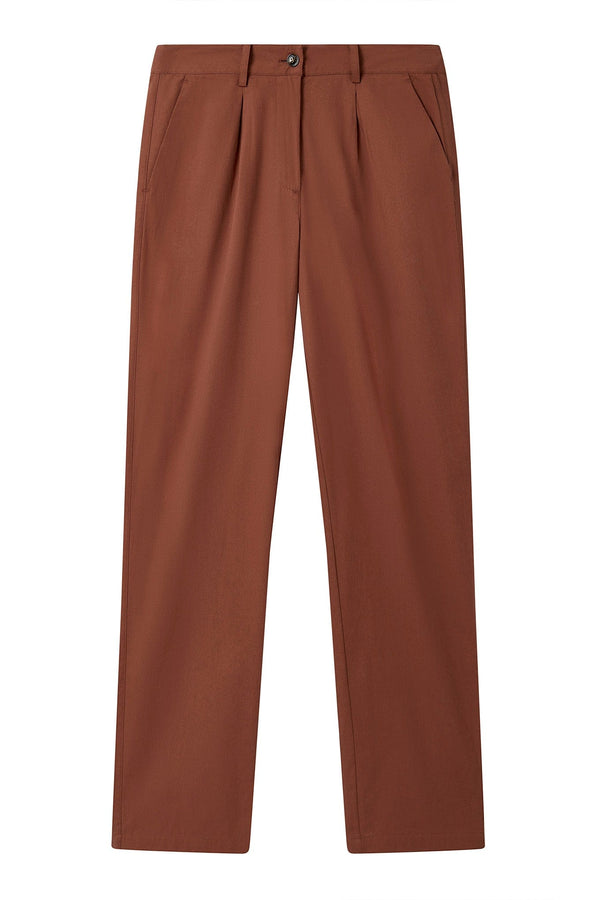 KOMODO BOWIE - Organic cotton trousers - Chocolate