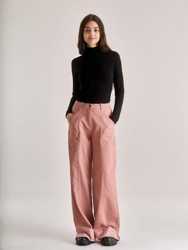 Women's Rose Organic Cotton Trouser | Dusty Pink