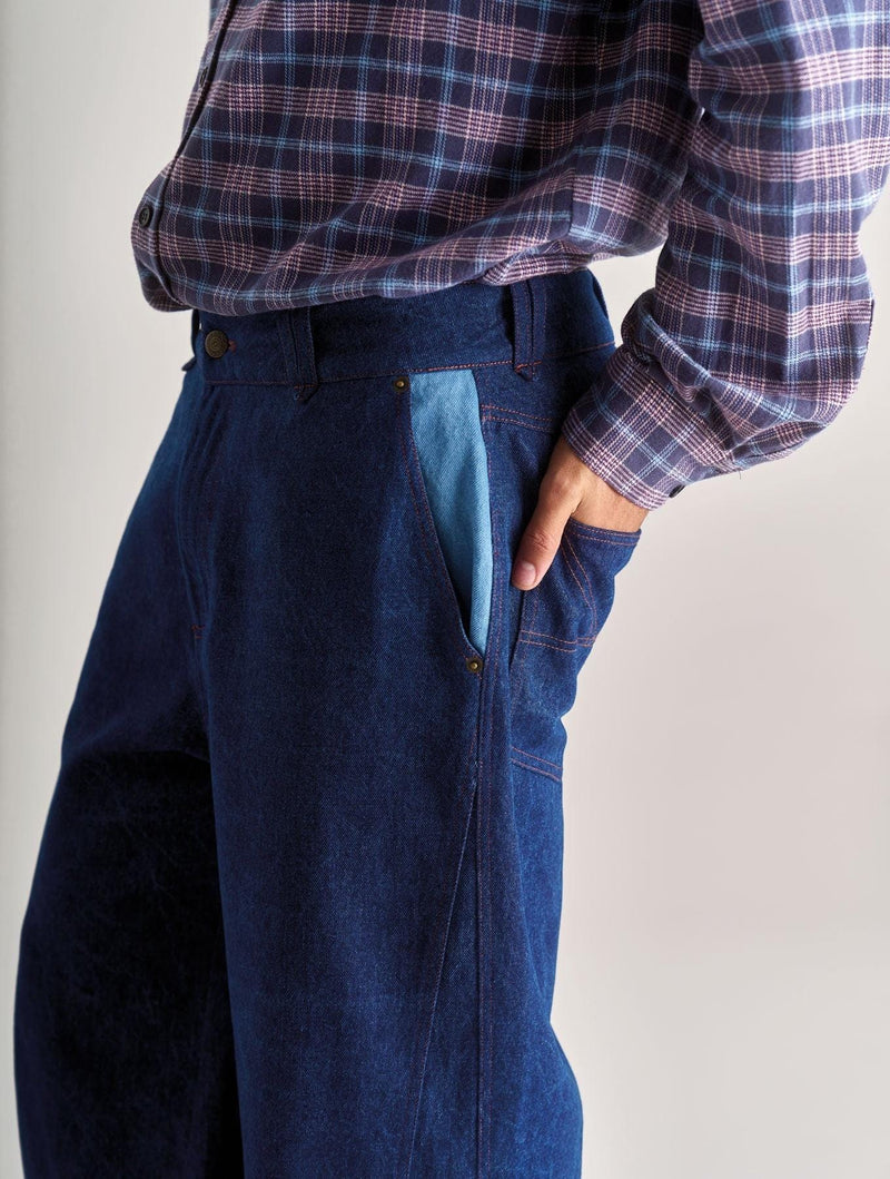 KOMODO Men's Makulu Organic Cotton Denim Trouser | Dark Denim