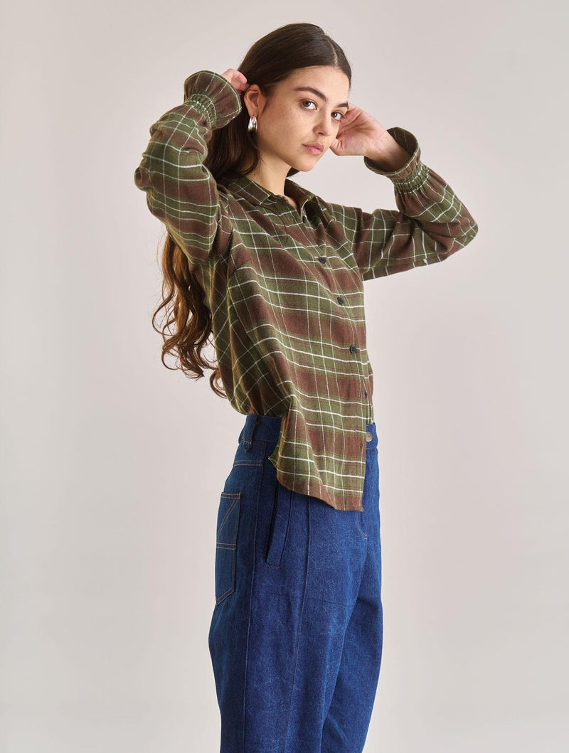 Women's Page Organic Cotton Shirt | Green