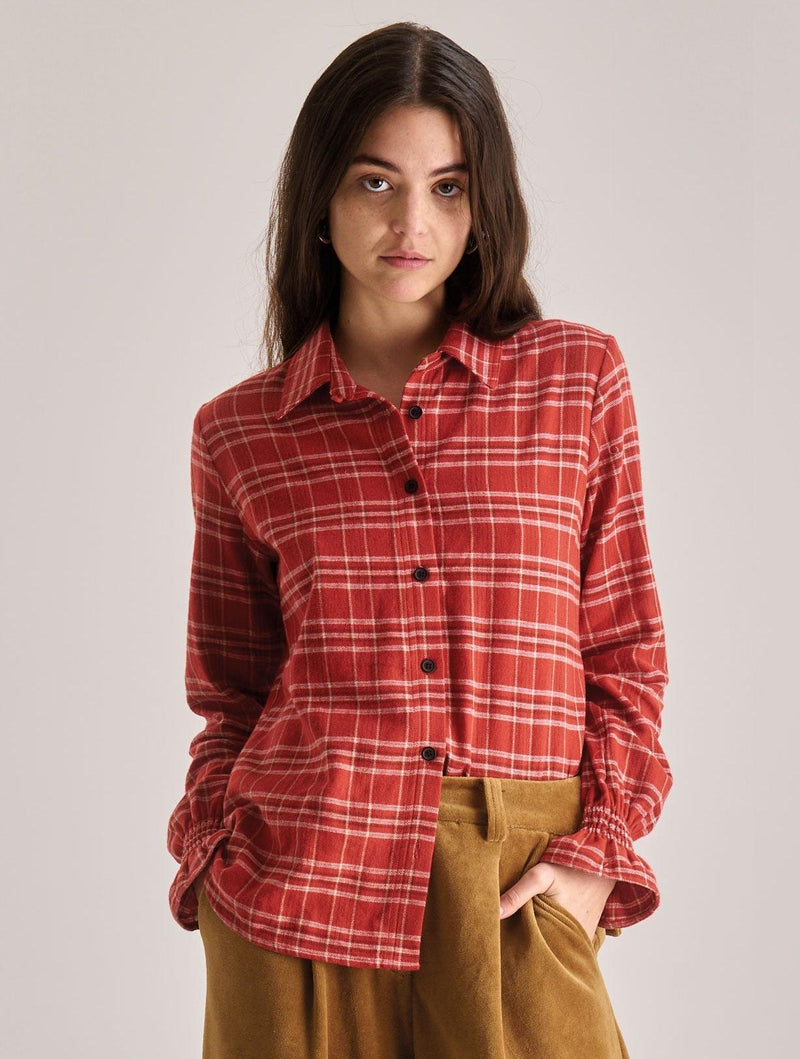 Women's Page Organic Cotton Shirt | Red