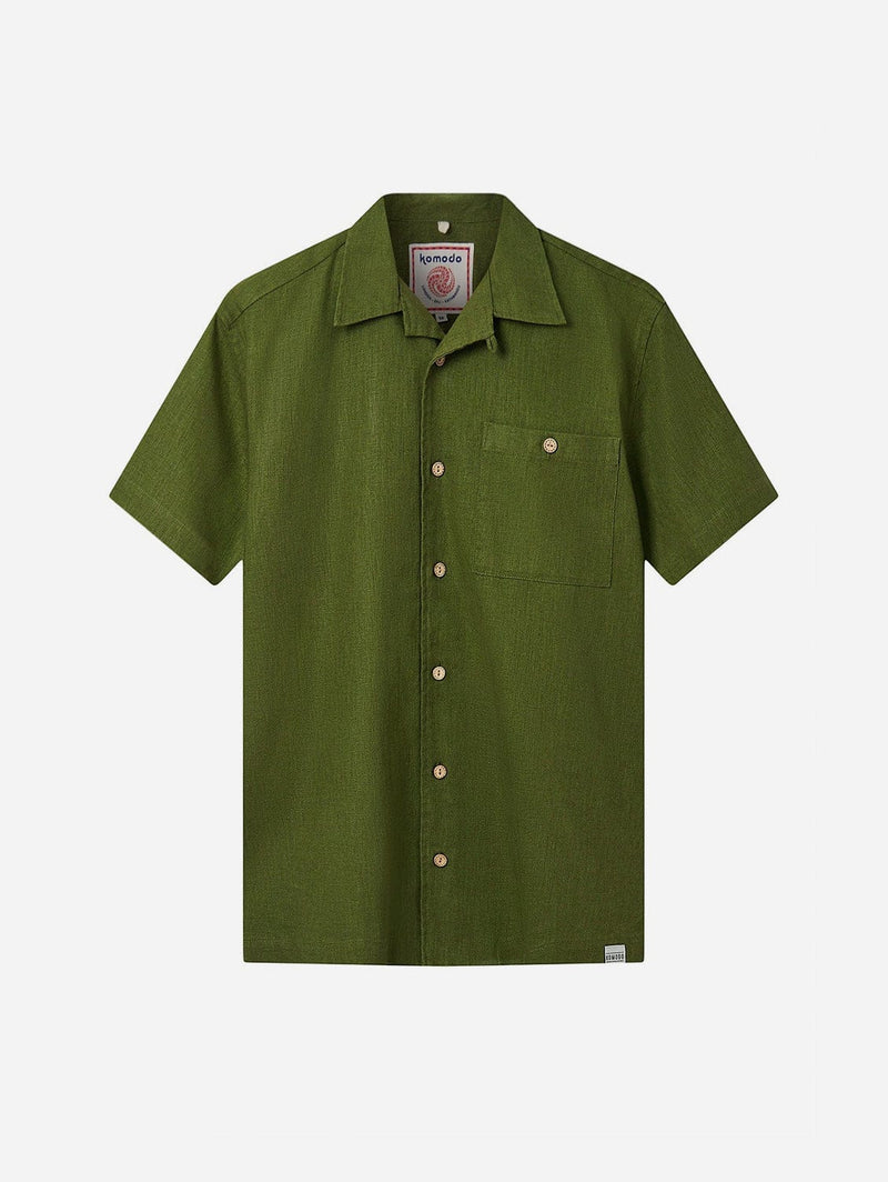 KOMODO SPINDRIFT - Organic Linen Cotton Shirt - Khaki