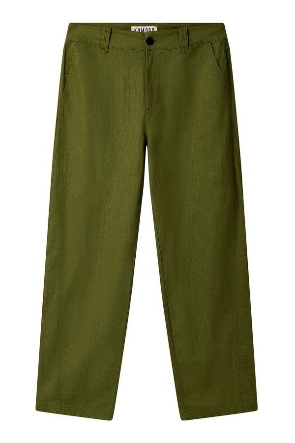 KOMODO MAKULU - Organic Linen Cotton Trouser - Khaki