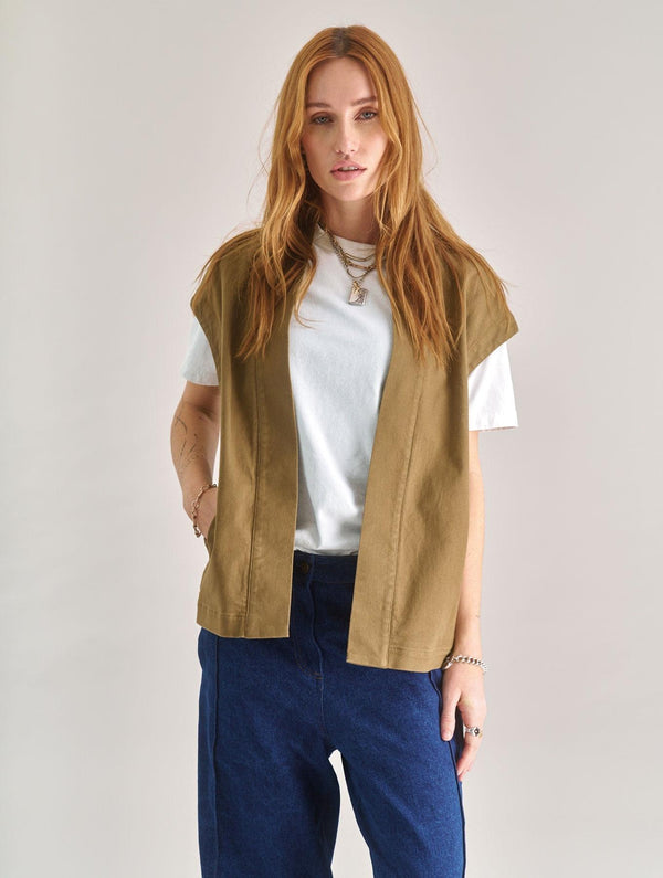 Women's Georgie Organic Cotton Gilet | Olive