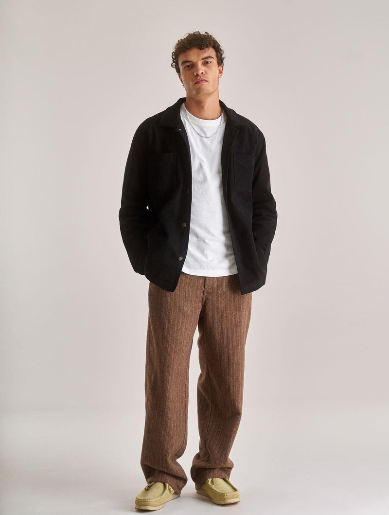 KOMODO Men's Stanley Organic Cotton Tencel Jacket | Black