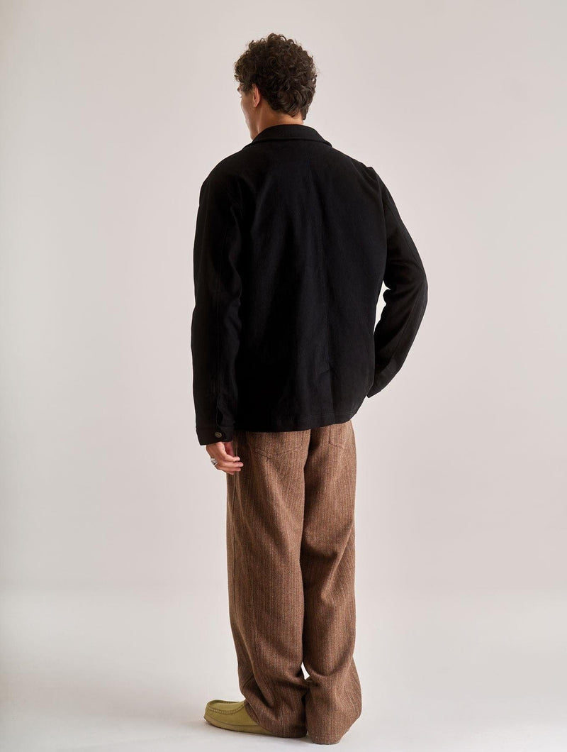 KOMODO Men's Stanley Organic Cotton Tencel Jacket | Black