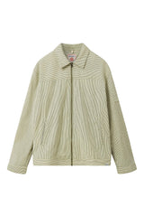 Immaculate Vegan - KOMODO MYLES - Organic Cotton Jacket - Green Stripe