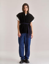 Immaculate Vegan - Women's Georgie Reversible Recycled Fleece Gilet | Black
