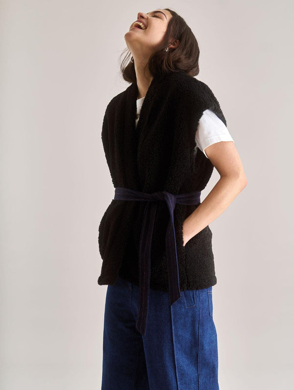 Women's Georgie Reversible Recycled Fleece Gilet | Black
