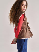 Immaculate Vegan - Women's Georgie Reversible Recycled Fleece Gilet | Sand