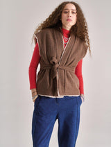 Immaculate Vegan - Women's Georgie Reversible Recycled Fleece Gilet | Sand