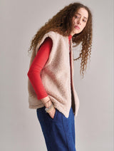 Immaculate Vegan - Women's Georgie Reversible Recycled Fleece Gilet | Sand