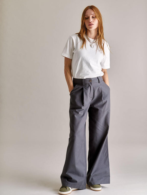 Women's Sofia Cotton Tencel Trouser | Grey