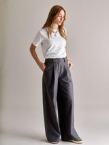 Immaculate Vegan - Women's Sofia Cotton Tencel Trouser | Grey