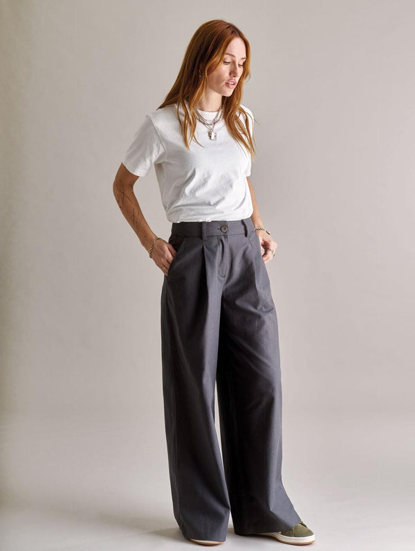 Women's Sofia Cotton Tencel Trouser | Grey