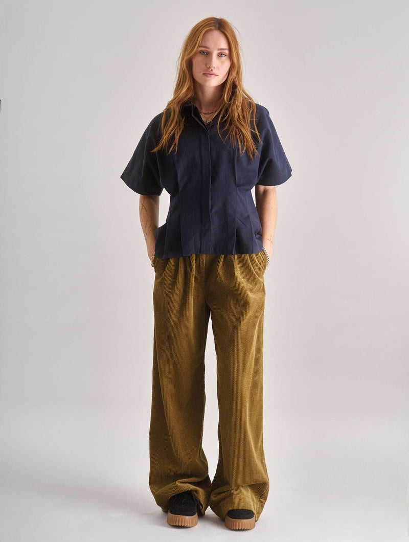 KOMODO Women's Lola Organic Cotton Cord Trouser | Olive