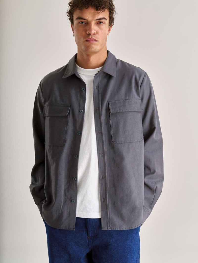 KOMODO Men's Arc Cotton Tencel Blend Shirt | Grey