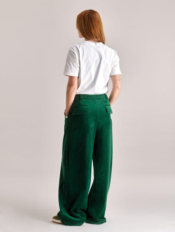 Women's Sofia Velvet Trouser | Green
