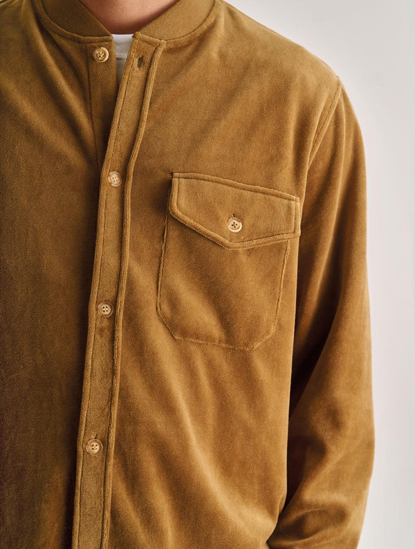 Men's Cole Organic Cotton Poly Velvet Overshirt | Olive
