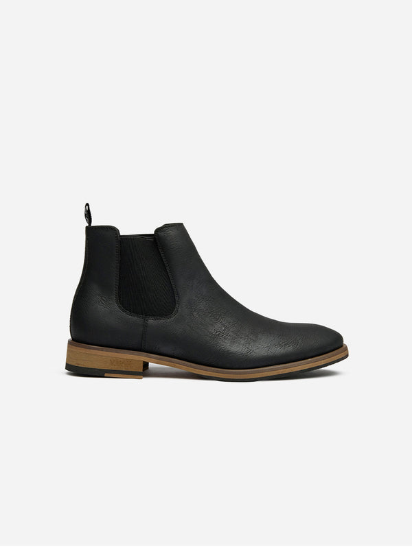 Chilli Men's Vegan Leather Chelsea Boots | Black