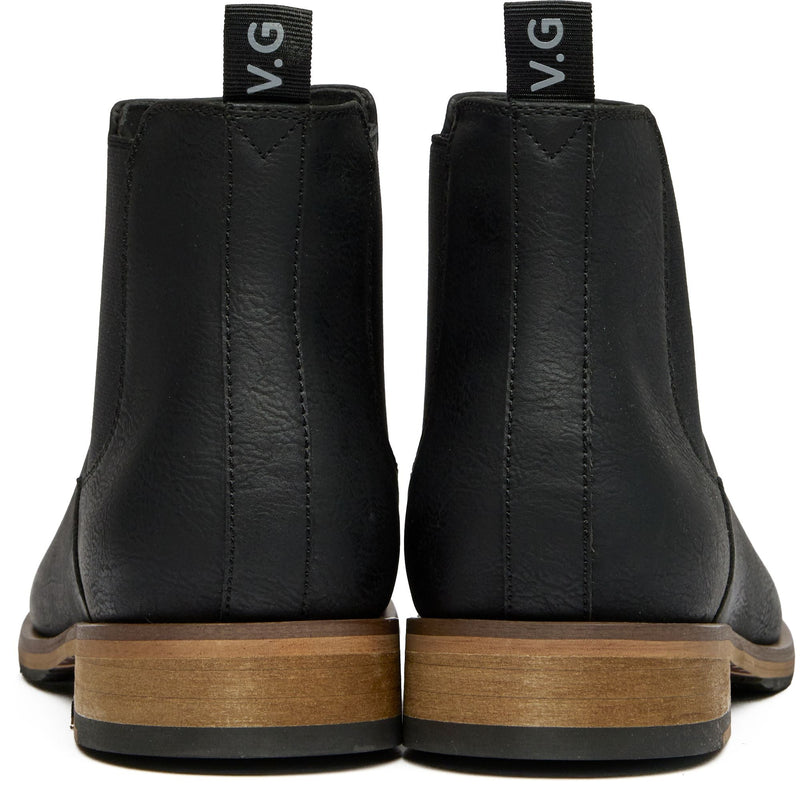 Chilli Men's Vegan Leather Chelsea Boots | Black