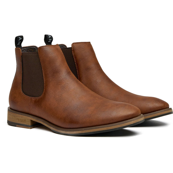 Chilli Men's Vegan Leather Chelsea Boots | Brown
