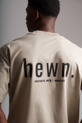 Immaculate Vegan - hewn. Mens Organic Cotton Signature Oversized T-shirt in Limestone Grey