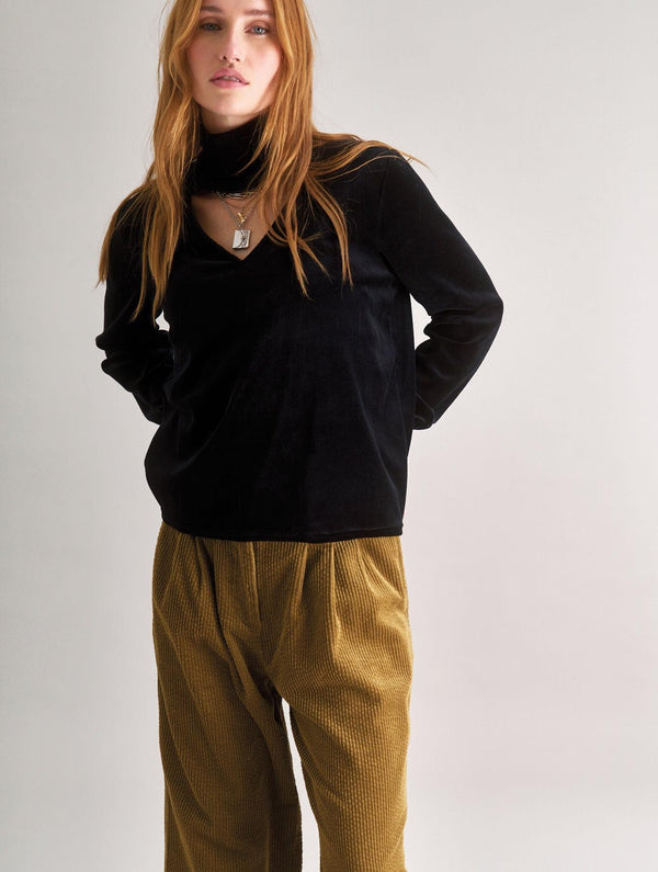 Women's Alice Velvet Top | Black