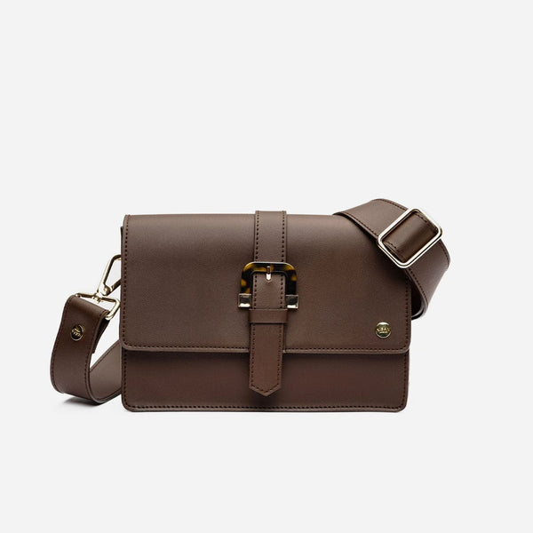 V.GAN - Coco Vegan Leather Tortoiseshell Crossbody Bag | Brown