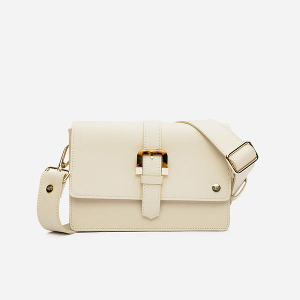 V.GAN - Coco Vegan Leather Tortoiseshell Crossbody Bag | Cream