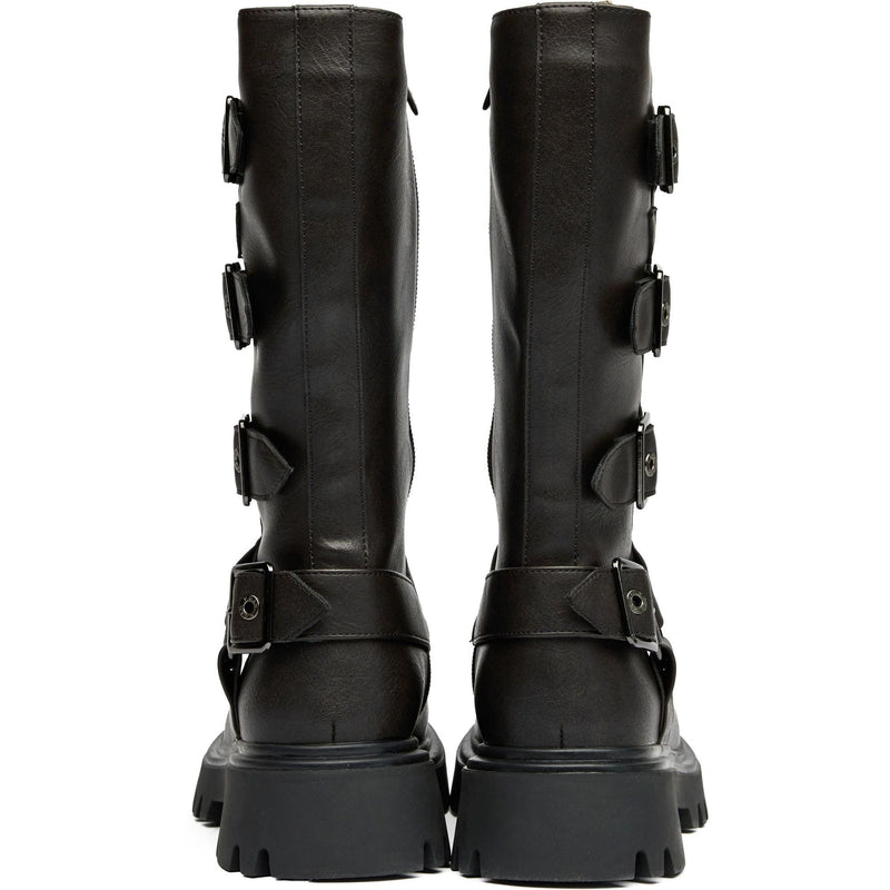 Cosmic Women's Vegan Leather Biker Boots | Black