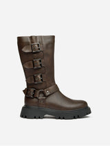 Immaculate Vegan - Cosmic Women's Vegan Leather Biker Boots | Brown