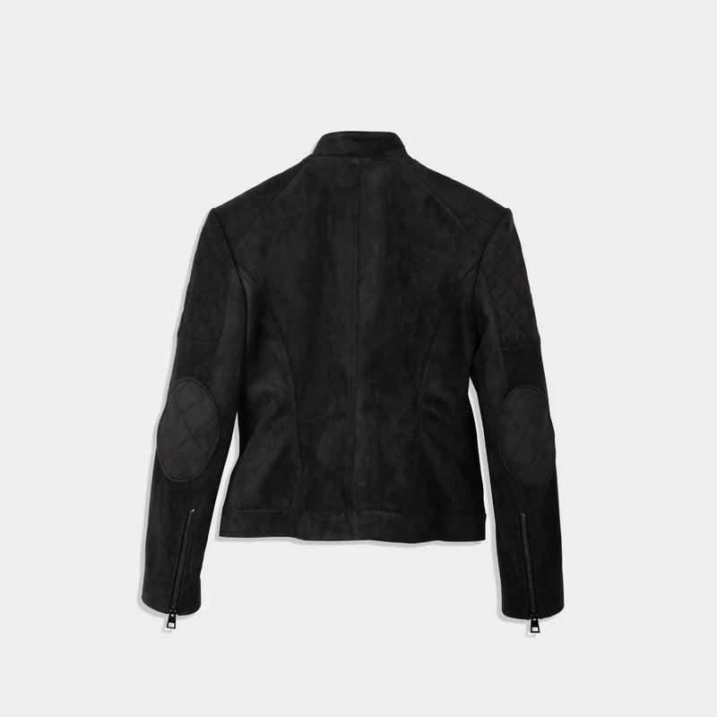 Eloquere Diva Vegan Suede Jacket | Black