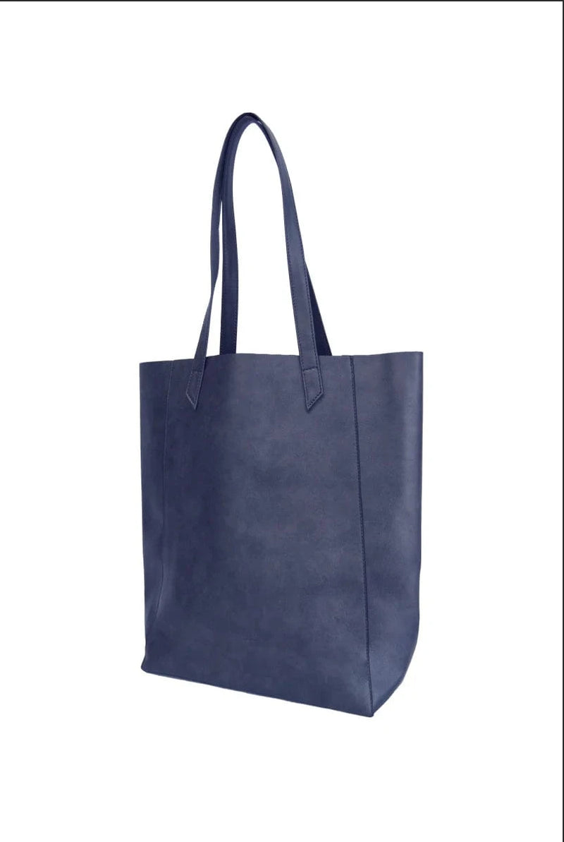 Canussa Basic Vegan Leather Everyday Tote Bag | Navy Blue