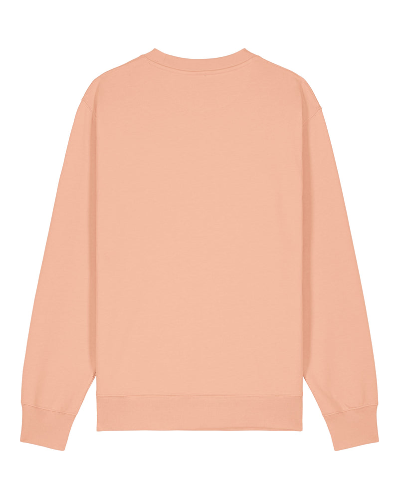hewn. Womens Organic Cotton Relaxed-fit Sweatshirt in Peach Orange