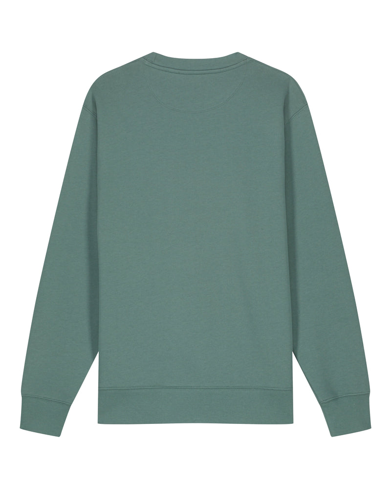 hewn. Womens Organic Cotton Relaxed-fit Sweatshirt in Eucalyptus Green