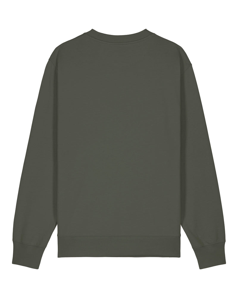 hewn. Womens Organic Cotton Relaxed-fit Sweatshirt in Pine Green Khaki