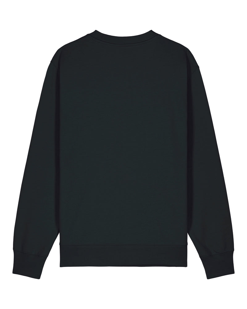 hewn. Womens Organic Cotton Relaxed-fit Sweatshirt in Jet Black