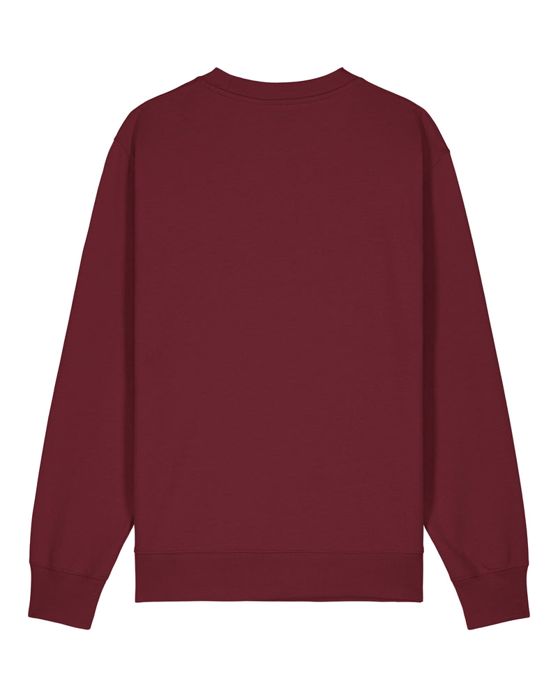 hewn. Mens Organic Cotton Relaxed-fit Sweatshirt in Berry Red