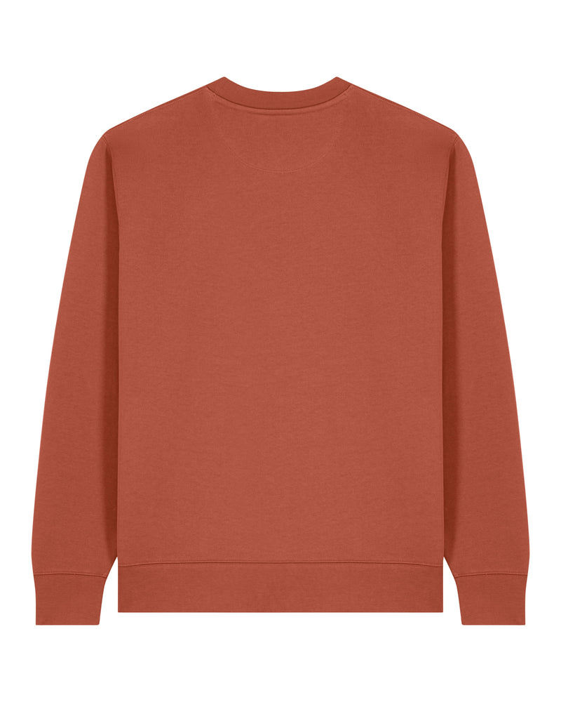 hewn. Womens Organic Cotton Relaxed-fit Sweatshirt in Clay Brown