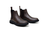 Immaculate Vegan - Green Laces Green Laces Chelsea Boots - Espresso Brown