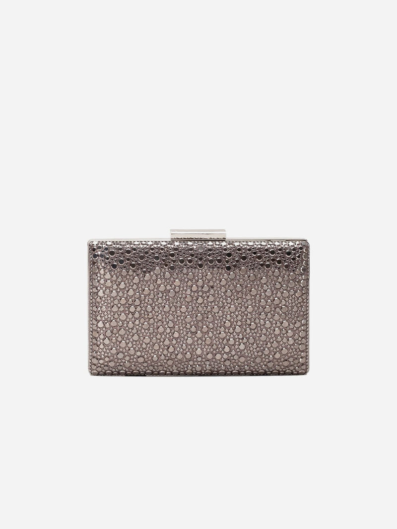 Forever and Always Shoes Clara - Gray Sequin Glitter Clutch Gray