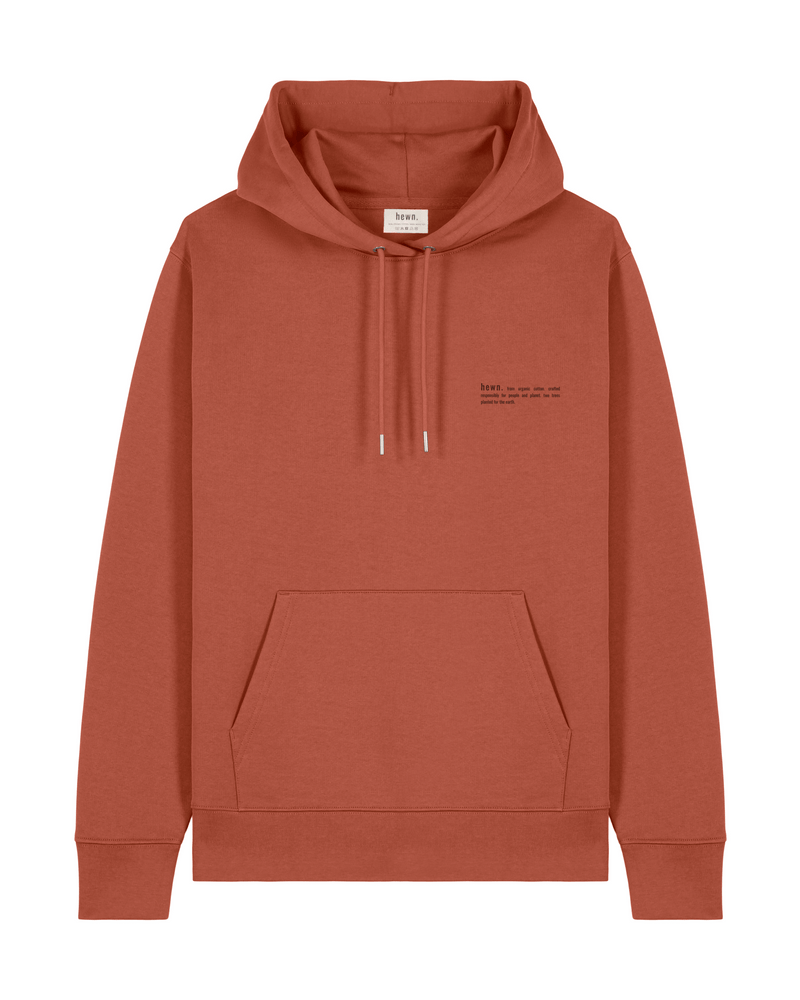 hewn. Womens Organic Cotton Relaxed-fit Hoodie in Clay Brown