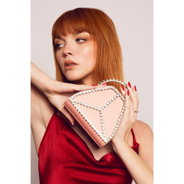Thalie Cleo Mini Strass Vegan Bag | Nude Pink