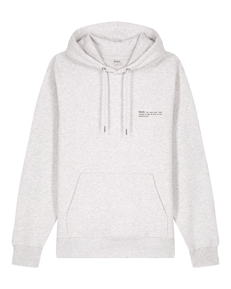 hewn. Womens Organic Cotton Relaxed-fit Hoodie in Cloud Grey Marl