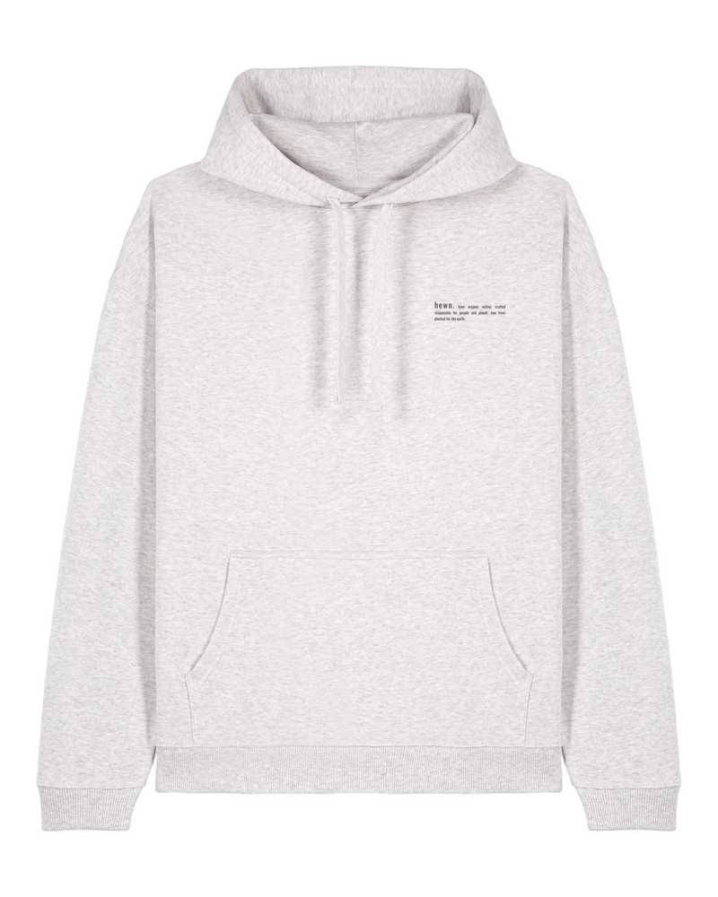 Women's Organic Cotton Signature Oversized Hoodie | Cloud Grey Marl