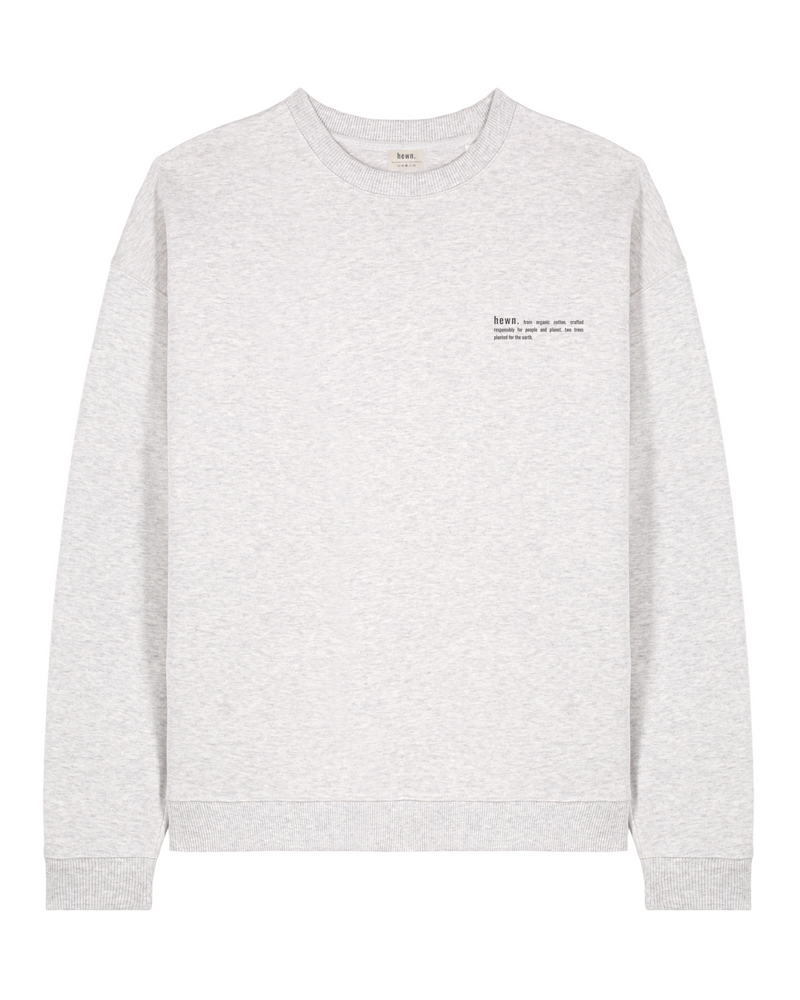 Women's Organic Cotton Signature Oversized Sweatshirt | Cloud Grey Marl